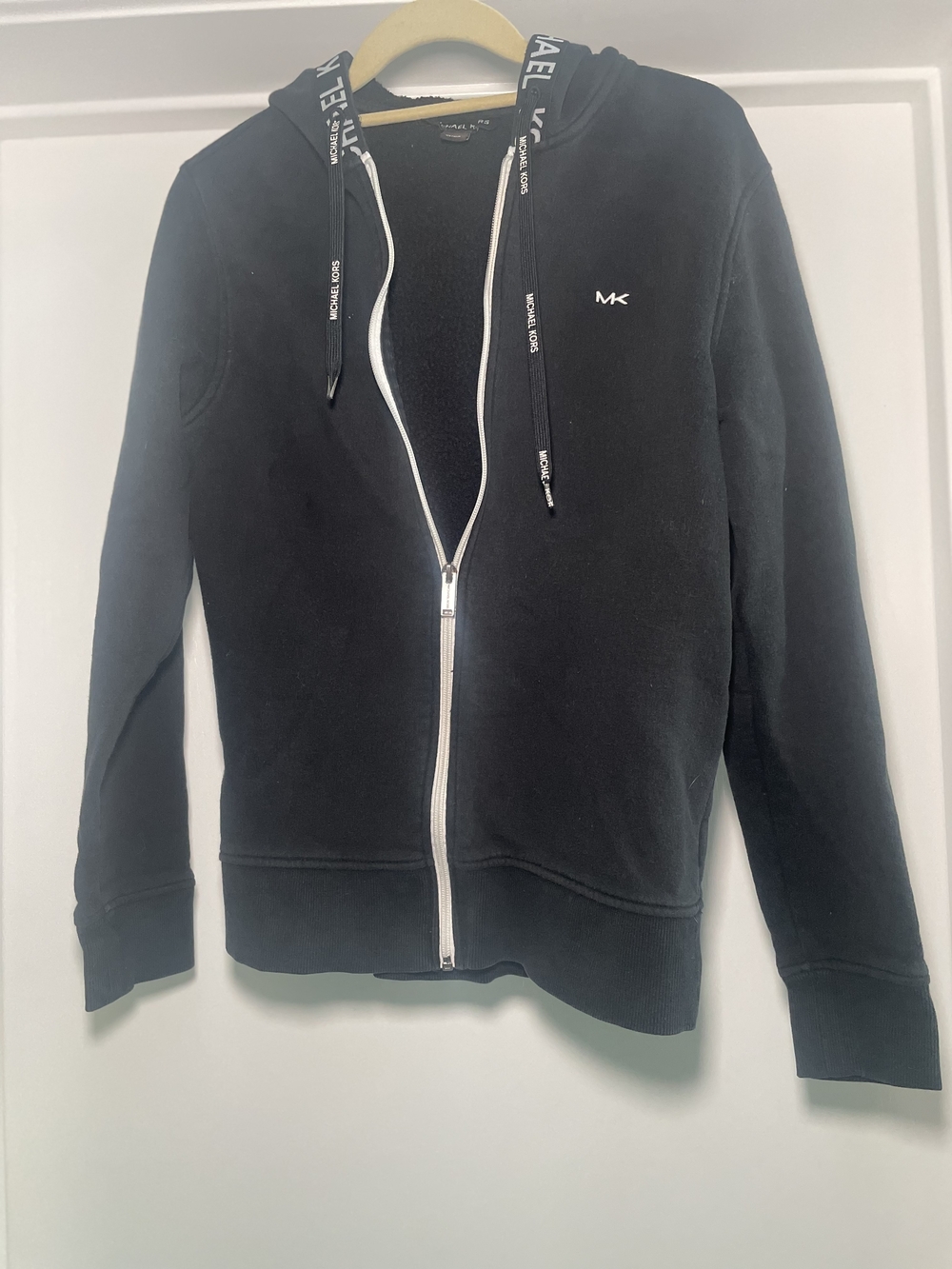 Michael Kors Black MK Logo Zip Hoodie